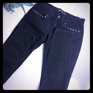 Studded Levi black skinny jean